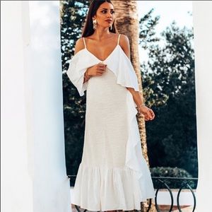 Brand new with tags Zara rustic ruffle dress. M